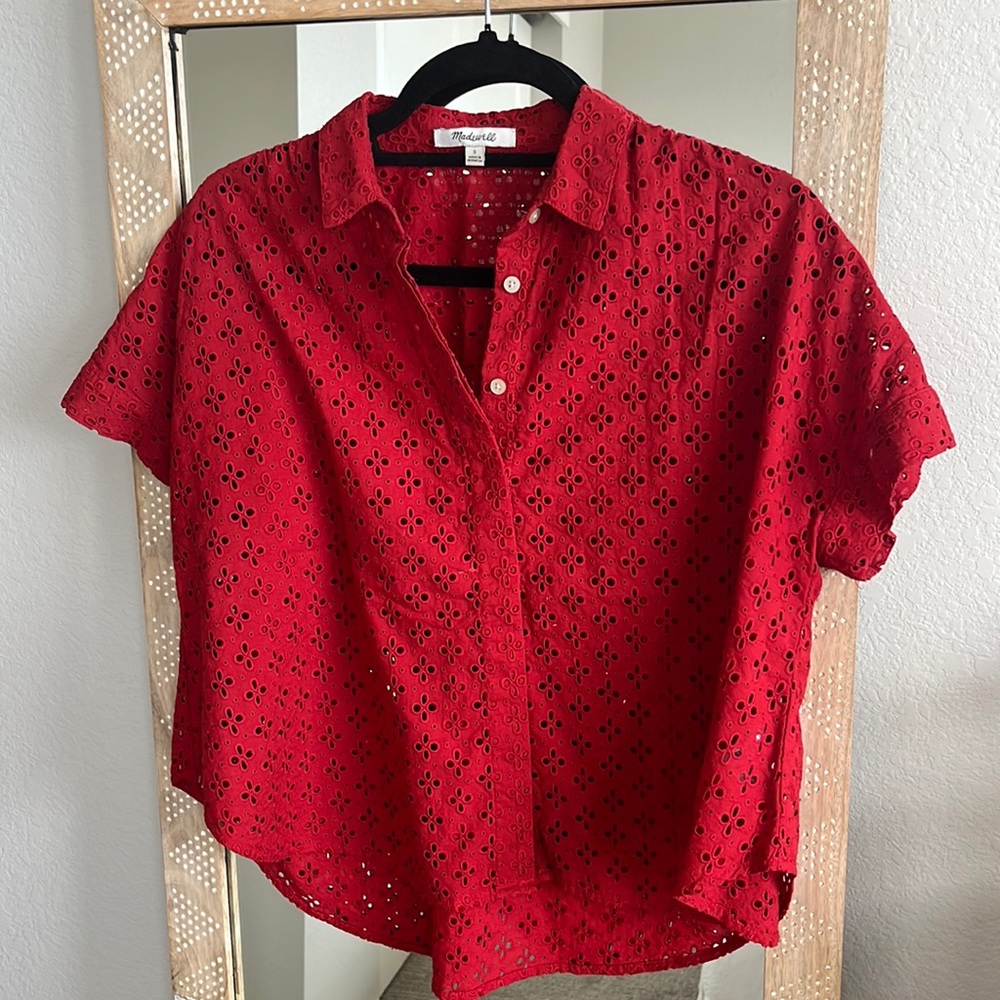 Madewell eyelet blouse